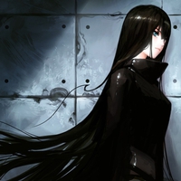 Anime Girl All Dressed In Black. x]