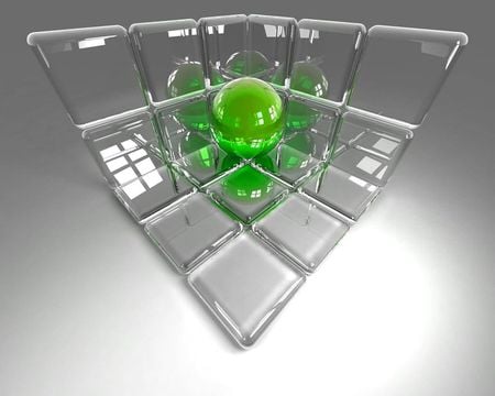 3d glass - crystal balls, hd, 3d, immaculate