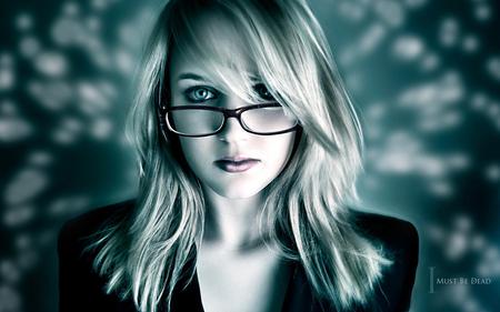 Jess Marie - woman, face, glasses, beautiful