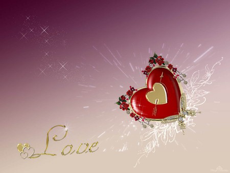 Love 5 - love, heart, valentine, valentine day, i love you, abstract, valentines, 3d, holiday, festival, flower