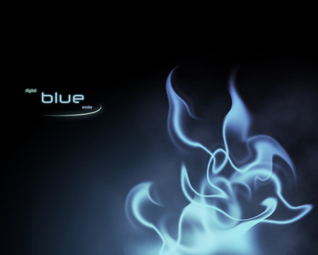 Blue Smoke - abstract, blue, fire, digital, smoke, blue fire, art