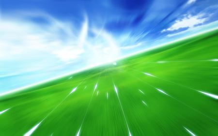 Speed - 3d, time space, blue, speed, green