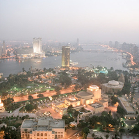 Night view over Cairo