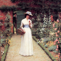 LADY IN A GARDEN