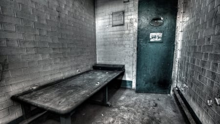 abandoned prison cell hdr - prison, bunk, bricks, hdr, abandoned, cell