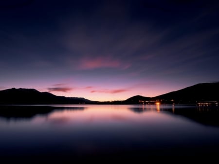 Dawn - lake, dusk, landscape, evening, nature, sunrise