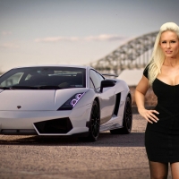Carrie LaChance and her Lamborghini