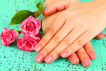 ♥ - flowers, hands, pink, soft