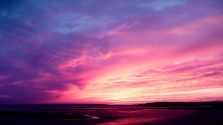 Shore - shore, nature, purple, sky