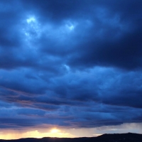 blue rain clouds