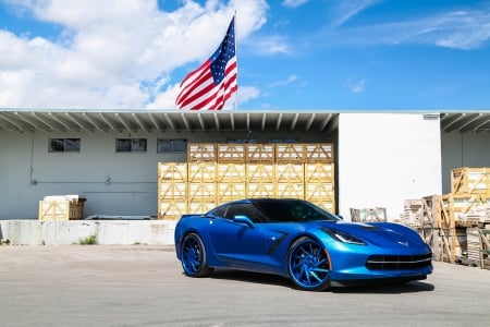 Blue Corvette StingRay