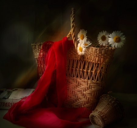 ♥ - abstract, flowers, basket, photography