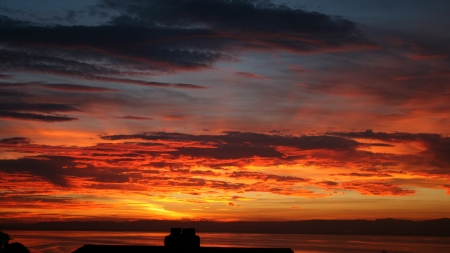 Scotland Sunset - nature, horizon, clouds, sunset, scotland