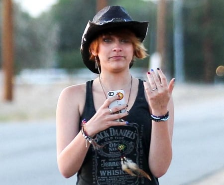 Cowgirl Paris.. - style, girls, western, women, models, hats, ranch, paris jackson, redhead, outdoors, cowgirl, fun, female, boots, fashion