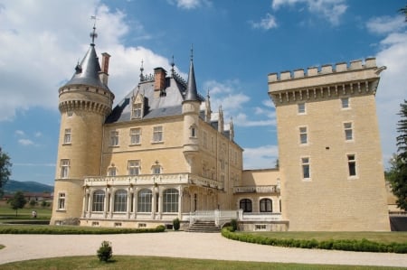 Chateau de Cornod - Chateau de Cornod, France, French, Europe, architecture, medieval, vintage, old, castle