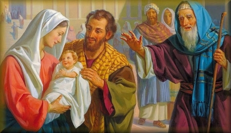 Jesus child (presentacion en el templo) - christ, joseph, jesus, family, god, mary, gospel, virgin