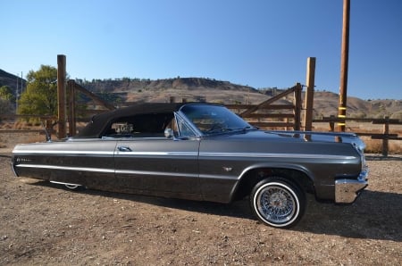 1964-Chevrolet-Impala-SS-Convertible - Gray, GM, Lowrider, Classic