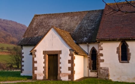 llanrothal - buidling, grass, llanrothal, church