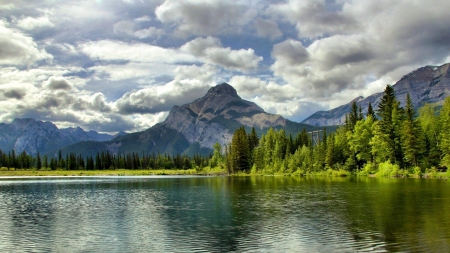 mountains - lake, forest, fun, nature, mountain