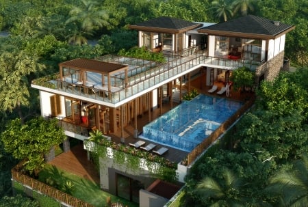 Luxurious Tropical House - house, tropical, architecure, luxurious