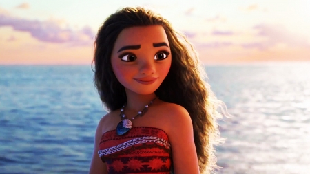 Moana 2016 - animation, water, summer, poster, girl, sea, movie, moana, disney