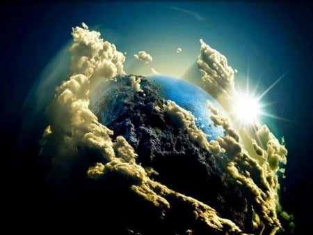 The splendor of earth - clouds, space, earth, planet