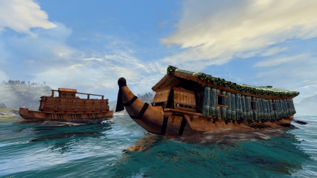 shogun 2 total war - shogun, total, boat, war, ocean