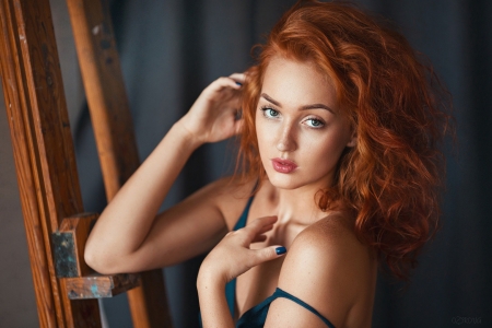 Unknown Model - babe, lady, woman, model, red head