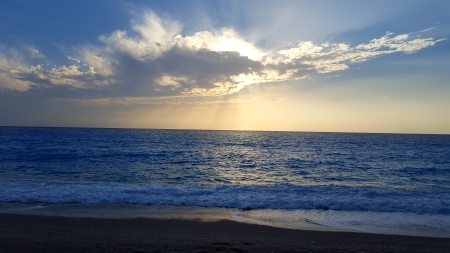 Beach sunset - sky, beach, sunset, summer, sea