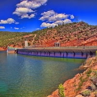 Flaming Gorge Reservoir Dam, Dagget County, Utah