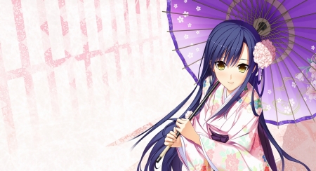 Narusawa Rikka - girl, japan, game, long hair, oriental, kimono, japanese, cg