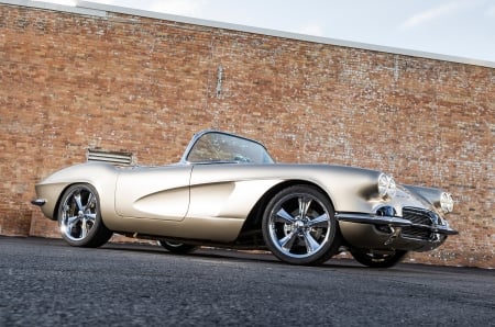 1962-Chevy-Corvette - gold, bowtie, gm, custom wheels