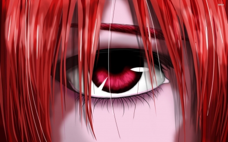 elfen lied - elfen, lied, eye, lucy