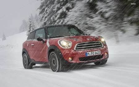 mini cooper d paceman - cooper, mini, paceman, snow