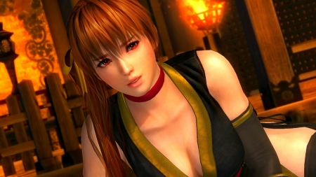 Kasumi - Sadness, Red Hair Anime, Dead Or Alive, Japanese Girl, Kasumi, Doa5, Ninja, Fighter, Cute Girl, Shinobi