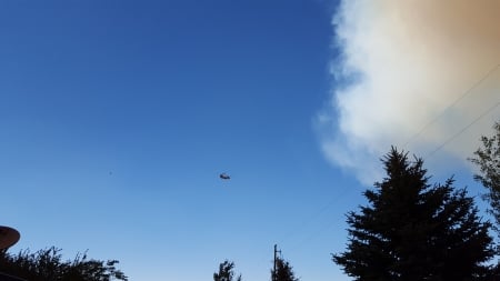 Whit Creek Fire Cody Wyoming - Mountains, Wildfires, Helicopters, Sky