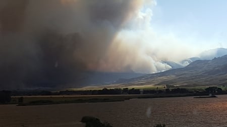 Winds Shifted Whit Creek Fire Cody, Wyoming - smoke, sky, landscape, wildfires