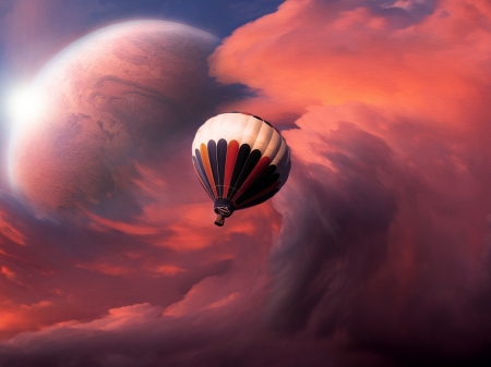 Air balloon - sky, air, balloon, fly