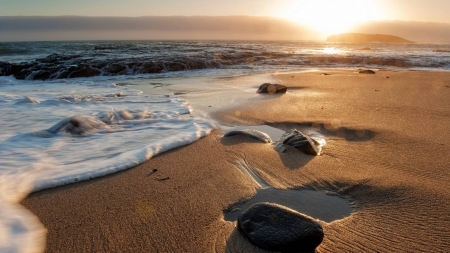 beach sunset - fun, sunset, nature, beach, ocean, cool