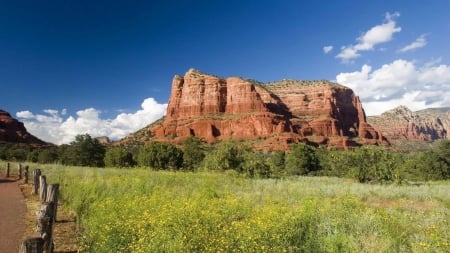 field mountain - cool, field, fun, nature, mountain