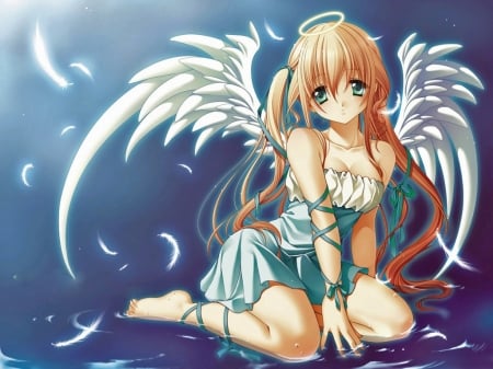 Angel - anime, girl, pretty, angel