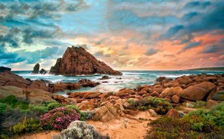 Sunset Coast,Australia - nature, sunset, sea, coast