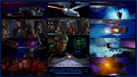 Star Trek II: The Wrath of Khan - space battle, spaceship, wrath of khan, enterprise, khan, reliant