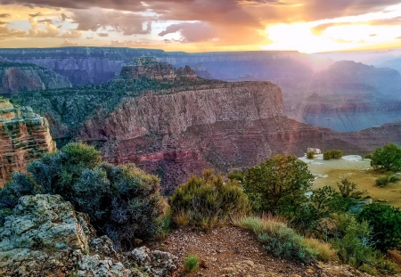 Grand Canyon - cool, canyon, fun, desert, sunset, nature