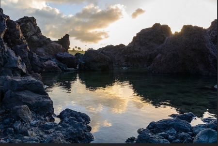 Saint Kitts sunset - fun, sunset, nature, lake, cool, mountain