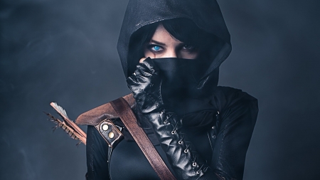 Unknown Model - woman, lady, ninja, cosplay, model, babe