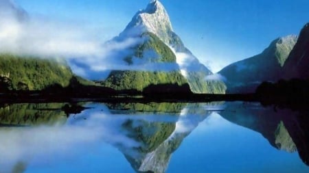 Volcano lake - Mountain lake, Nature, Mountain, Lake, Blue, Volcano, Green, Reflection, Untouched