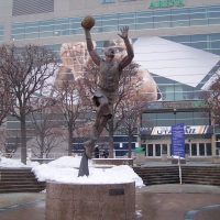 Karl Malone sculpture Salt Lake City, Utah