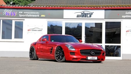 2016 Mercedes SLS AMG By RK Tuning - Sports Car, Red, 2016, Black Rims