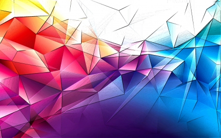 Textured Colorful Polygons F - wide screen, pattern, illustration, computer graphics, painting, art, artwork, beautiful, texture